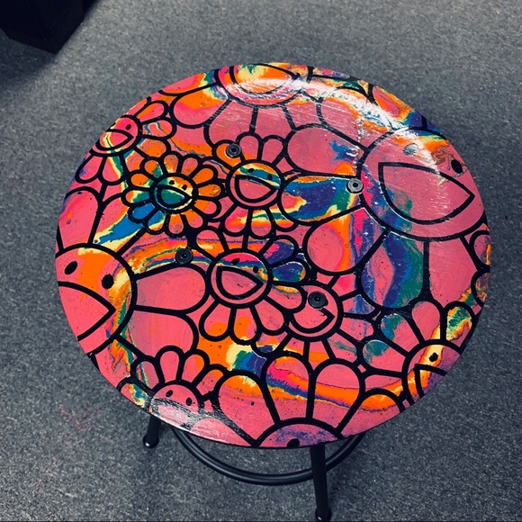 COPY - Custom Murakami X Ikea adjustable stool - Picture 4 of 5